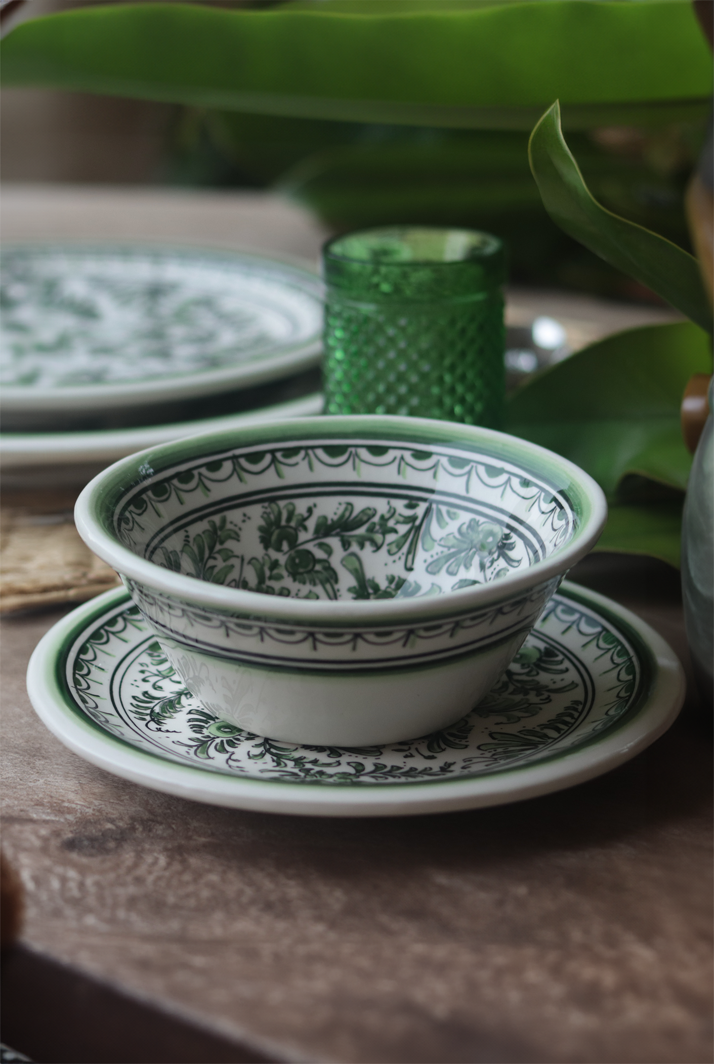 Pine Green Bird Bowl M
