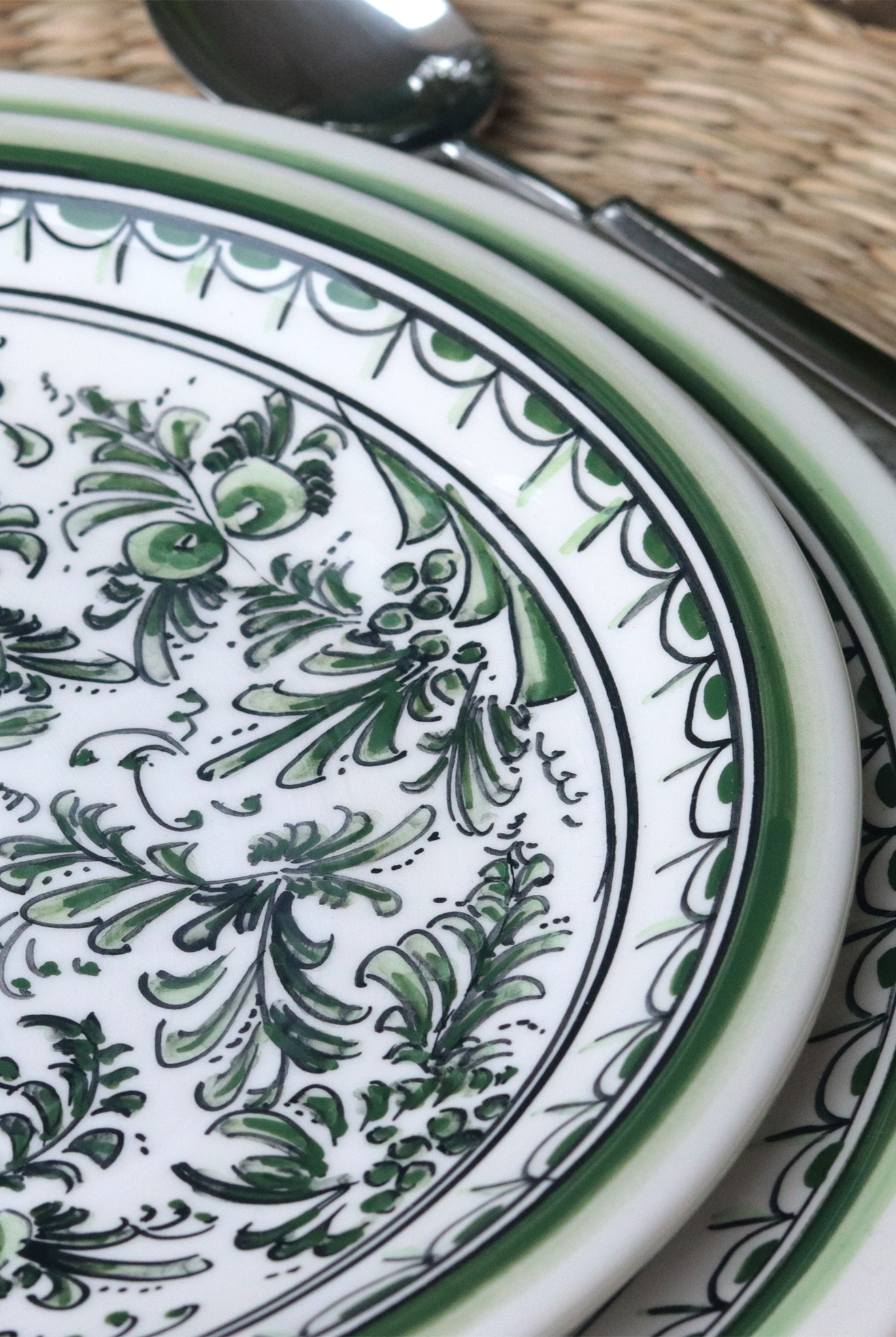 Pine Green Bird Plate L