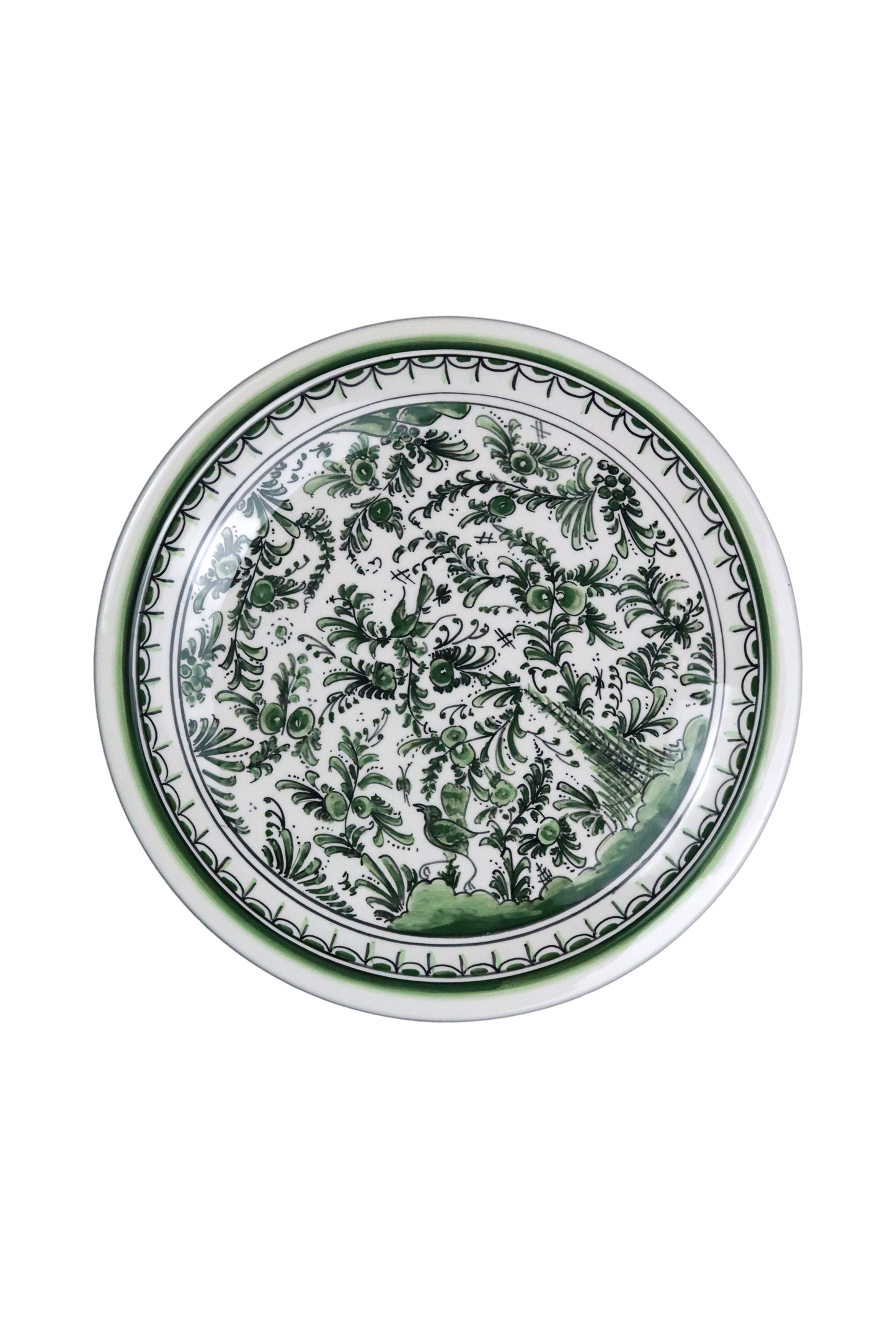Pine Green Bird Plate L