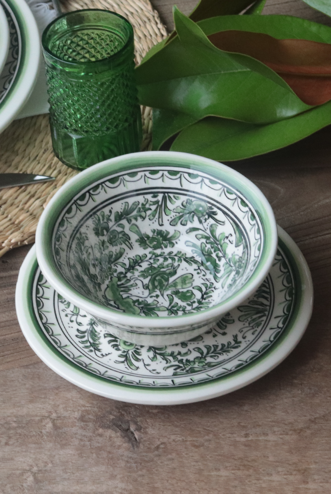 Pine Green Bird Plate S